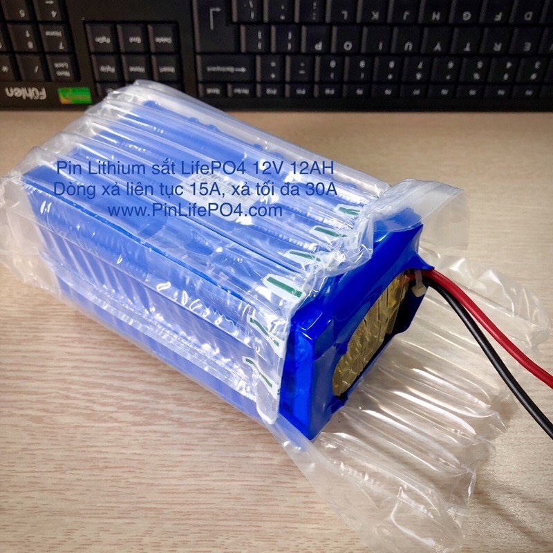 Pin sắt LifePO4 12.8V 12Ah xả 15A bọc PVC: 650.000đ