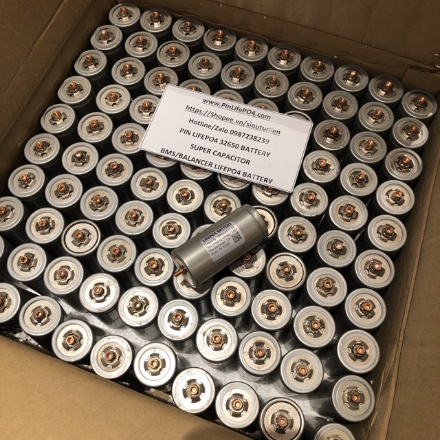 Pin sắt 32650 5500mAh chuẩn đủ dung lượng Pin sắt 32650 5500mAh chuẩn đủ dung lượng